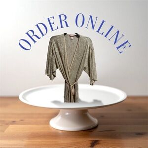 Victoria's Secret Silver Metallic Kimono